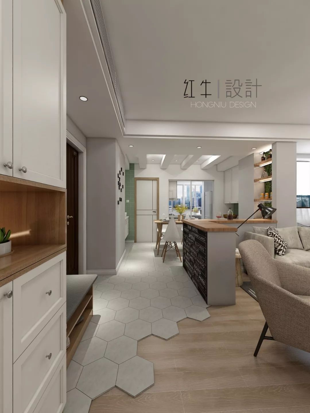 南京九龙雅苑92平米北欧风格装修  空间气氛营造者04